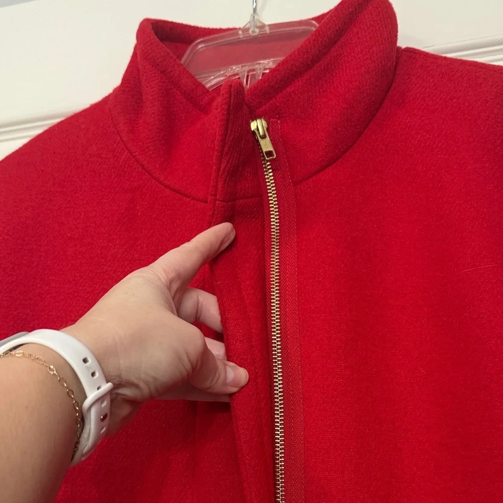 ❤️ J. Crew Women's Red Coat, Beautiful Wool, Size 12, Excellent!! - Picture 2 of 6